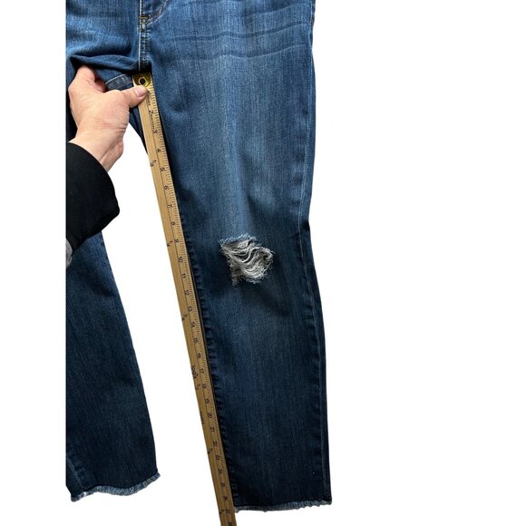 Kut From The Kloth Distressed Boyfriend Jeans 10P Medium Wash Denim - Picture 9 of 10